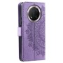 Honor Magic7 Lite 5G violetti mandala suojakotelo – kotelosta löytyy korttipaikat ja setelitasku