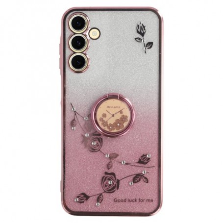 Samsung Galaxy A36 ruusukulta glitter kukka sormuspidike suojakuori – minimalistinen mutta tehokas suoja