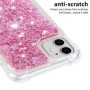 iPhone 11 pinkki glitter suojakuori – laadukas rakenne näkyy lähikuvasta