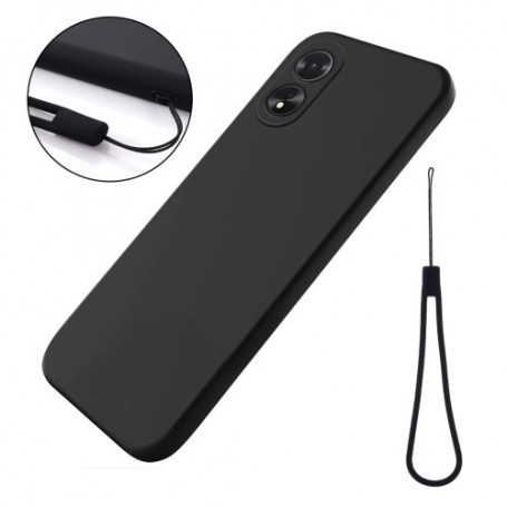 Oppo A18 / A38 musta silikoni suojakuori