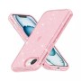 iPhone 16e pinkki glitter suojakuori – joustvasta ja kestävästä muovista valmistettu suojakuori