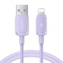 Lila USB – Lightning -lataus- ja datakaapeli