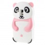 Galaxy Trend vaaleanpunainen panda silikonisuojus.