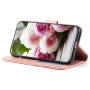 Samsung Galaxy A36 ruusukulta ruusut suojakotelo – kannellinen puhelinlompakko tuotekuvassa