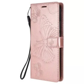 Nokia 3.4/5.4 ruusukulta perhonen suojakotelo – kotelosta löytyy korttipaikat ja setelitasku