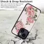 iPhone 14 takakuori korttipaikoilla ja RFID-suojauksella - ruusu lähikuva