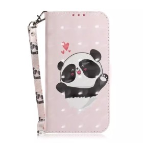 iPhone 16 vaaleanpunainen panda suojakotelo