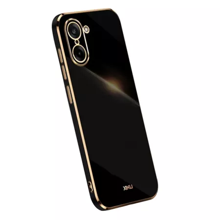 OnePlus Nord CE5 5G musta suojakuori kullanvärisillä reunuksilla