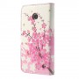 Lumia 630 vaaleanpunaiset kukat puhelinlompakko