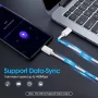 USB-C - USB-C 60W pikalatauskaapeli tukee nopeaa tiedonsiirtoa