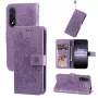 OnePlus Nord 5 5G violetti kukka suojakotelo eri kuvakulmista