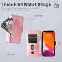 OnePlus Nord CE5 5G ruusukulta suojakotelo vetoketjutaskulla toimii lompakkona