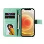 OnePlus Nord CE5 5G mintunvihreä kukka suojakotelo avattuna