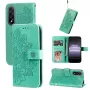 OnePlus Nord CE5 5G mintunvihreä kukka suojakotelo eri kuvakulmat