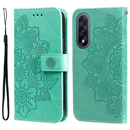 OnePlus Nord CE5 5G mintunvihreä kukka suojakotelo