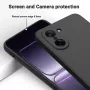 OnePlus Nord CE5 5G musta silikoni suojakuori suojaa puhelimen näyttöä