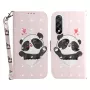 Etu- ja takakansi vierekkäin – panda-kuvio ja rannelenkki