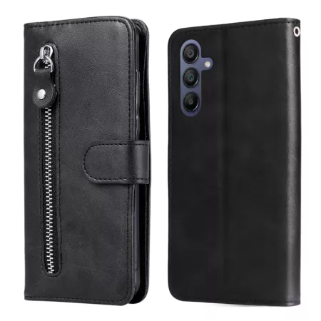 Samsung Galaxy A16 / A17 / A26 musta suojakotelo vetoketjutaskulla | Tyyliluuri.fi