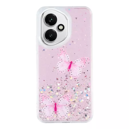 Honor 400 pinkki perhoskuvio ja glitter – kokokuva