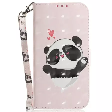 Honor 400 vaaleanpunainen panda suojakotelo – etukansi ja rannenauha