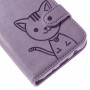 Galaxy J5 violetti kissa puhelinlompakko