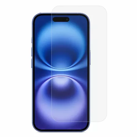 iPhone 17 kirkas panssarilasi – peruskuva, lasi näytön päällä.