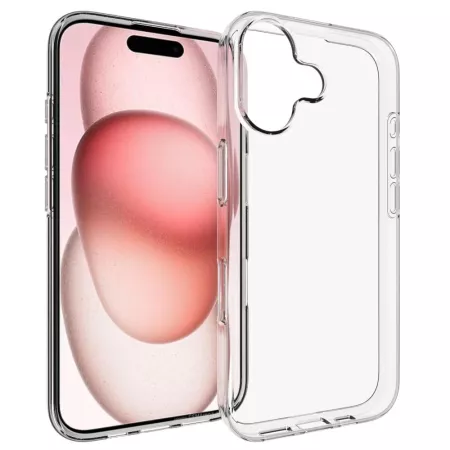 iPhone 17 ohut läpinäkyvä suojakuori – kirkas TPU-kehys ja suojareunat.