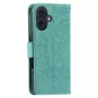 iPhone 17 mintunvihreä mandala suojakotelo – kameran aukko ja kohokuvio lähikuvassa.