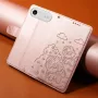 iPhone Air kotelo koira-kuosilla; etukansi ja magneettiläppä näkyvissä.