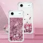 Koostekuva: kaksi iPhone Air kuorta pinkillä glitterillä.