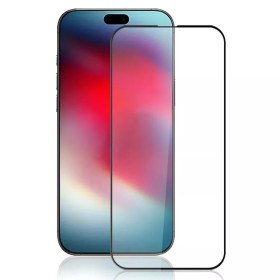 Täyspeittävä panssarilasi mustalla reunuksella puhelimen päällä.