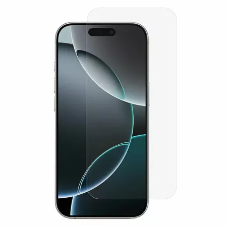 iPhone 17 Pro kirkas panssarilasi näytön päällä; huomaamaton suoja.