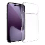 iPhone 17 Pro Max ohut läpinäkyvä suojakuori puhelimen vieressä; korotettu kamerakehys.