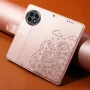 OnePlus 13R ruusukulta koira suojakotelo – kotelo avattuna, koirakuviot korostuvat.