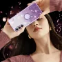 Samsung Galaxy A17 kimalteleva violetti glitter sormuspidike suojakuori.