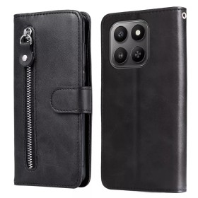 Honor 400 Smart 5G musta suojakotelo vetoketjutaskulla – etu- ja takakansi