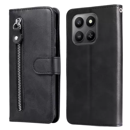 Honor 400 Smart 5G musta suojakotelo vetoketjutaskulla – etu- ja takakansi