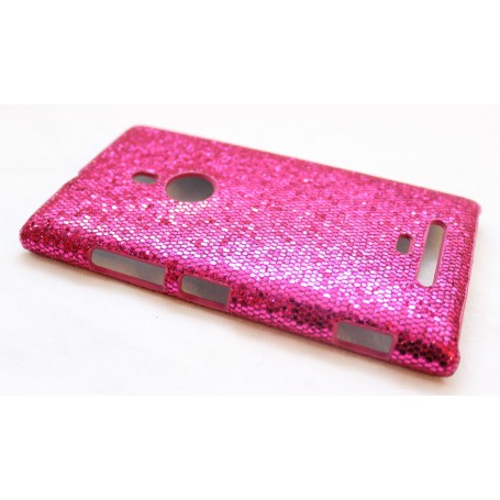 Lumia 925 hot pink glitter suojakuori.