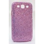 Galaxy S3 violetin värinen glitter suojakuori.