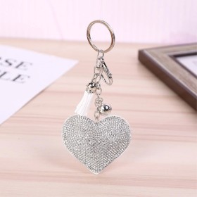 Kimalteleva sydän avaimenperä avainkoru