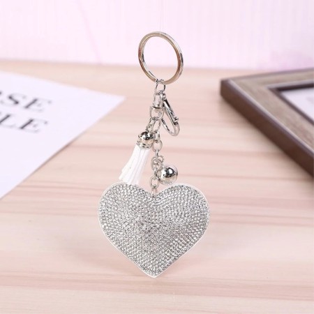 Kimalteleva sydän avaimenperä avainkoru