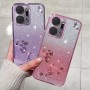 Honor X7A violetti glitter kukka suojakuori