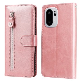 OnePlus 15R ruusukulta suojakotelo vetoketjutaskulla – lompakkokotelo (etu- ja takapuoli)