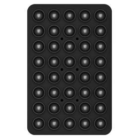 Musta silikoninen kaksipuolinen imukuppipuhelinteline