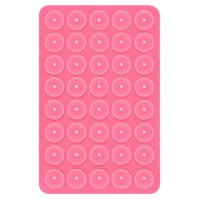 Pinkki silikoninen kaksipuolinen imukuppipuhelinteline