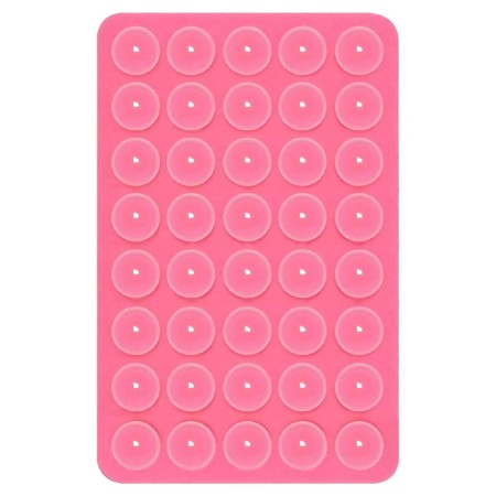 Pinkki silikoninen kaksipuolinen imukuppipuhelinteline