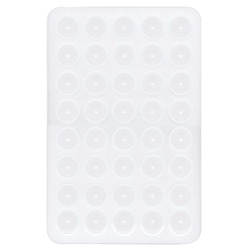 Valkoinen silikoninen kaksipuolinen imukuppipuhelinteline