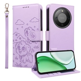 Honor Magic8 Lite 5G lila koira suojakotelo