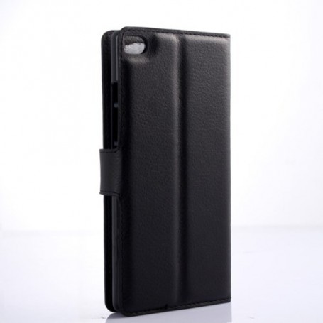 Huawei P8 Lite musta puhelinlompakko