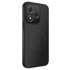 Honor 400 Lite musta MagSafe suojakuori hiilikuitu-tekstuurilla